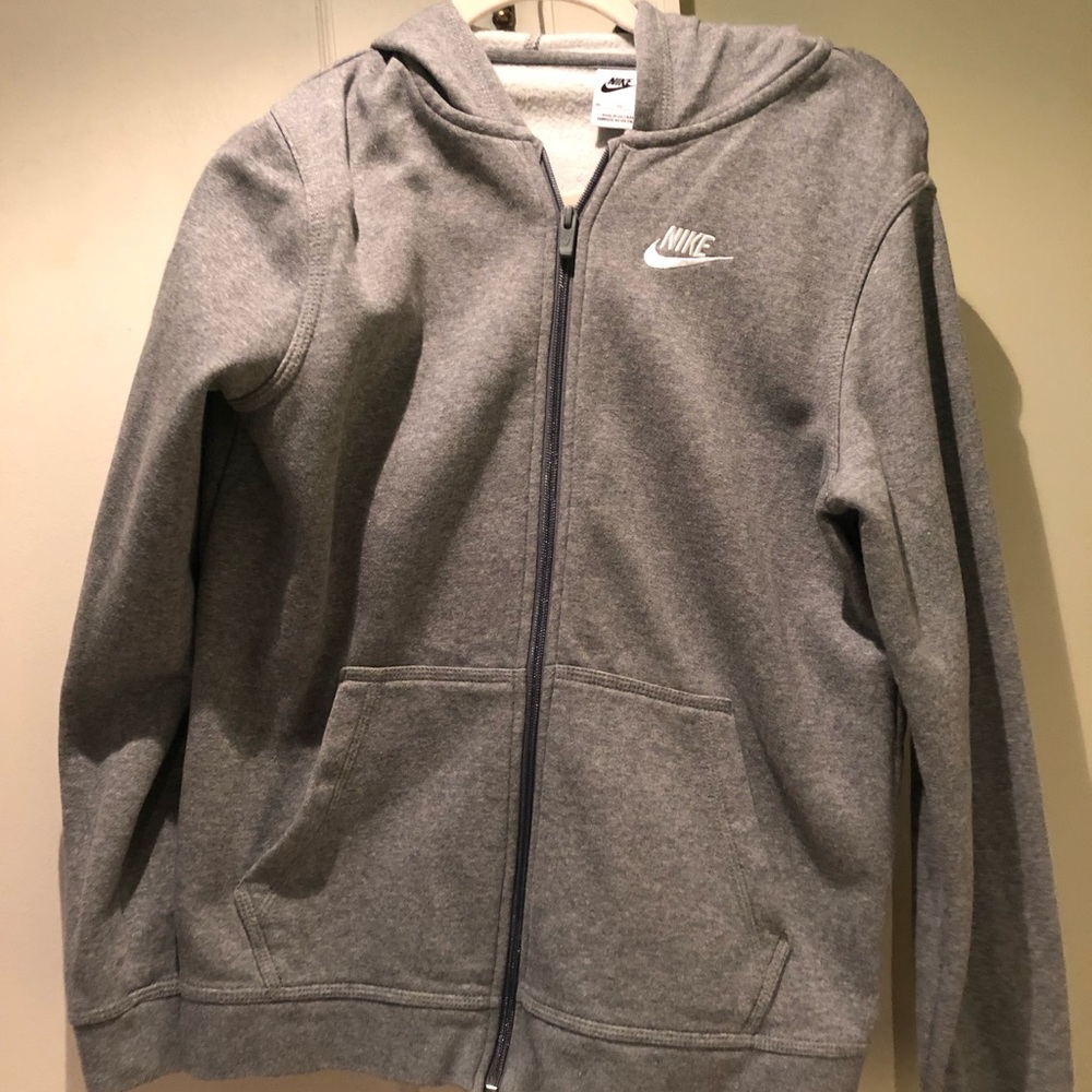 Nike Heather Gray Full-Zip Hoodie